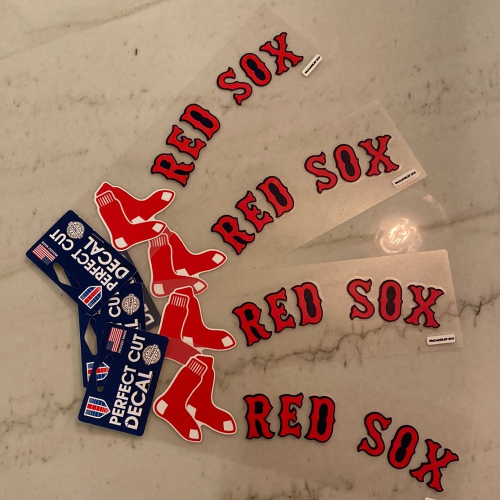 Set of 4 Boston Red Sox sticker decals